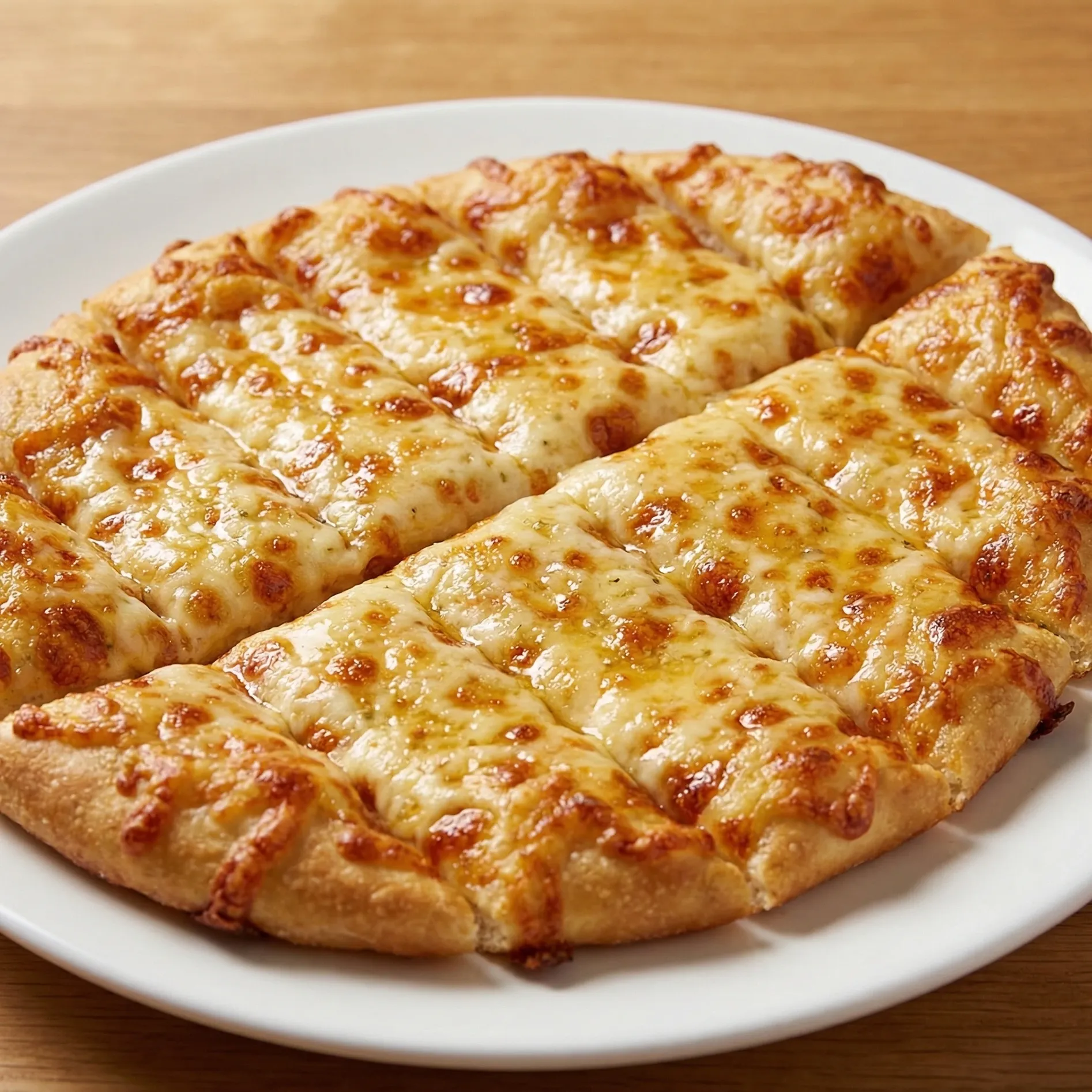Garlic cheese bread at Pangaea Pizza Calgary - perfectly baked and cheesy